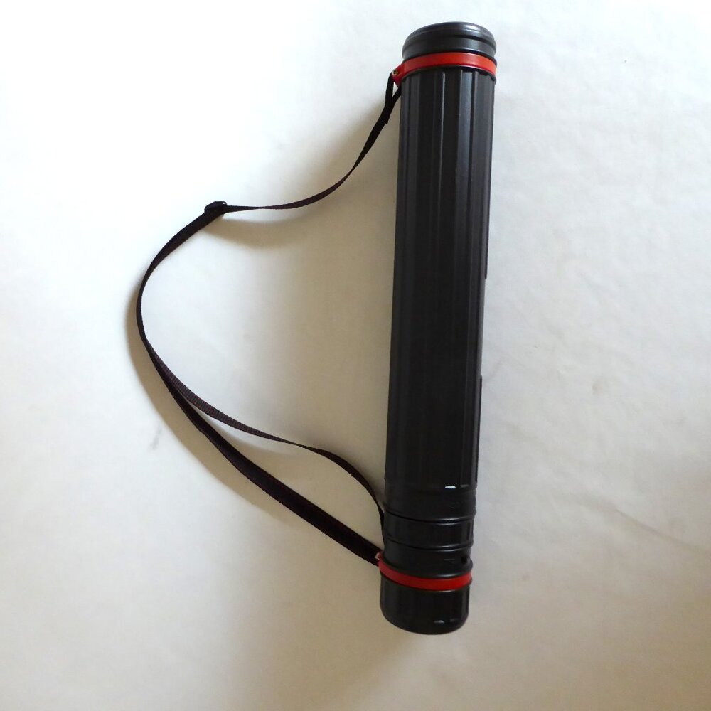NEW 18” to 27” TELESCOPING PLASTIC STORAGE DOCUMENT POSTER TRANSPORT TUBE CASE - Picture 7 of 11